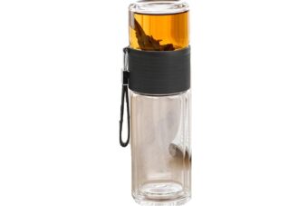 Tea Bottle metal/glass, 238 ml.