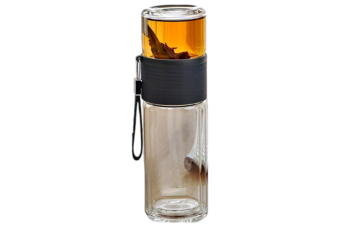 Tea Bottle metal/glass, 238 ml.