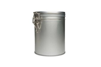 Plain Silver Tea box round 150g