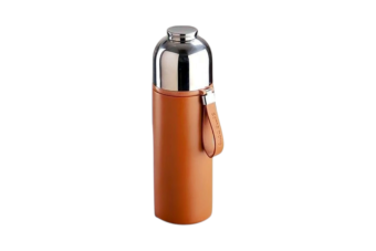 Brown Thermos Flask with Tea Infuser, 400ml